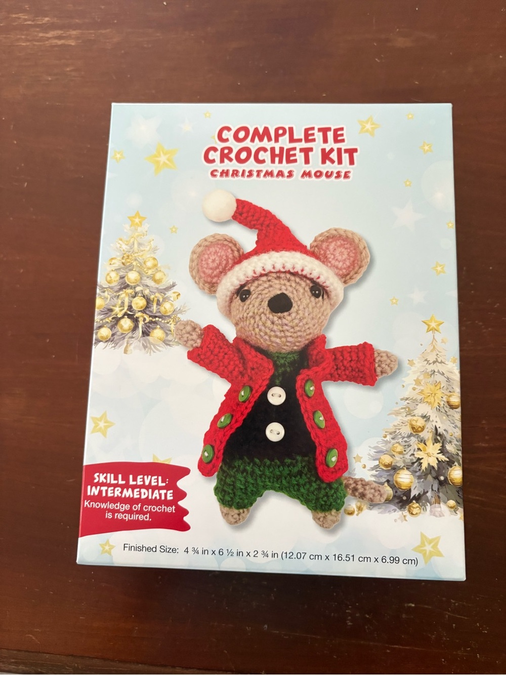 Holiday mouse crochet kit
